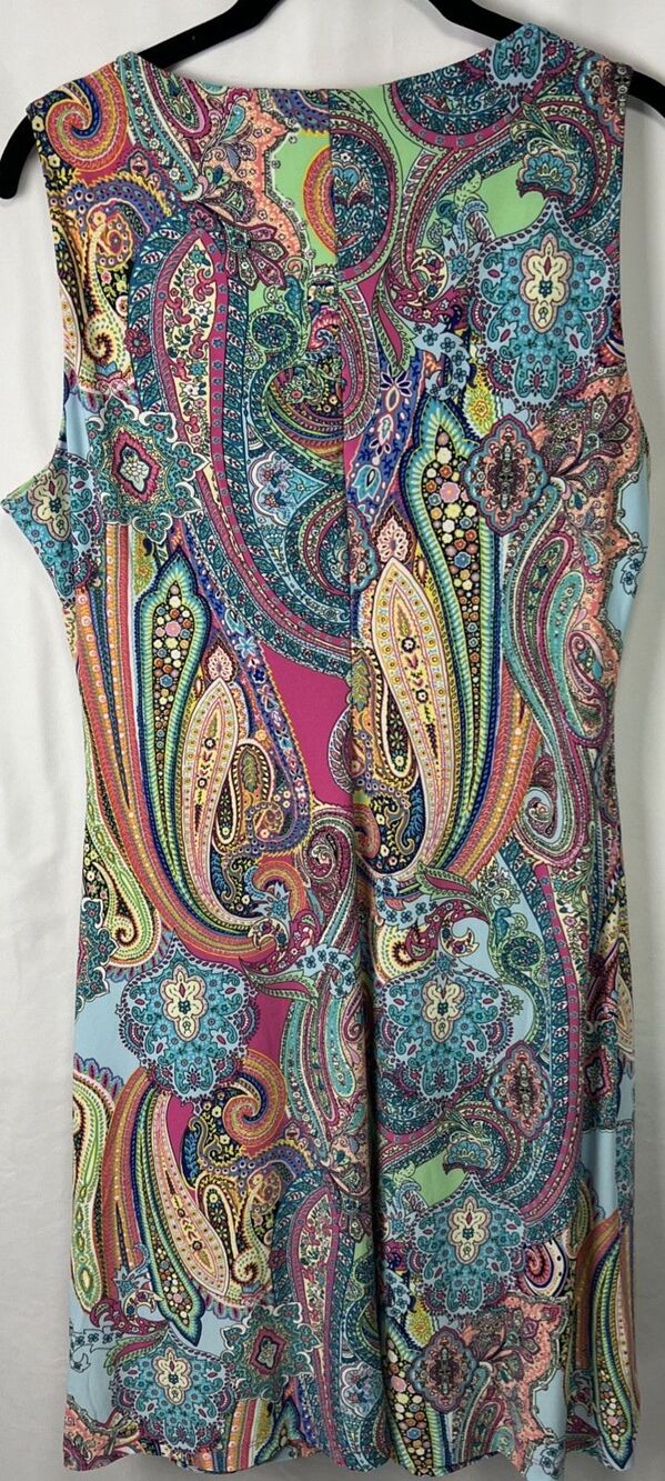 Tommy Hilfiger Grandma Vibrant Paisley Sheath Dress Size 8 NWT - Picture 4 of 9